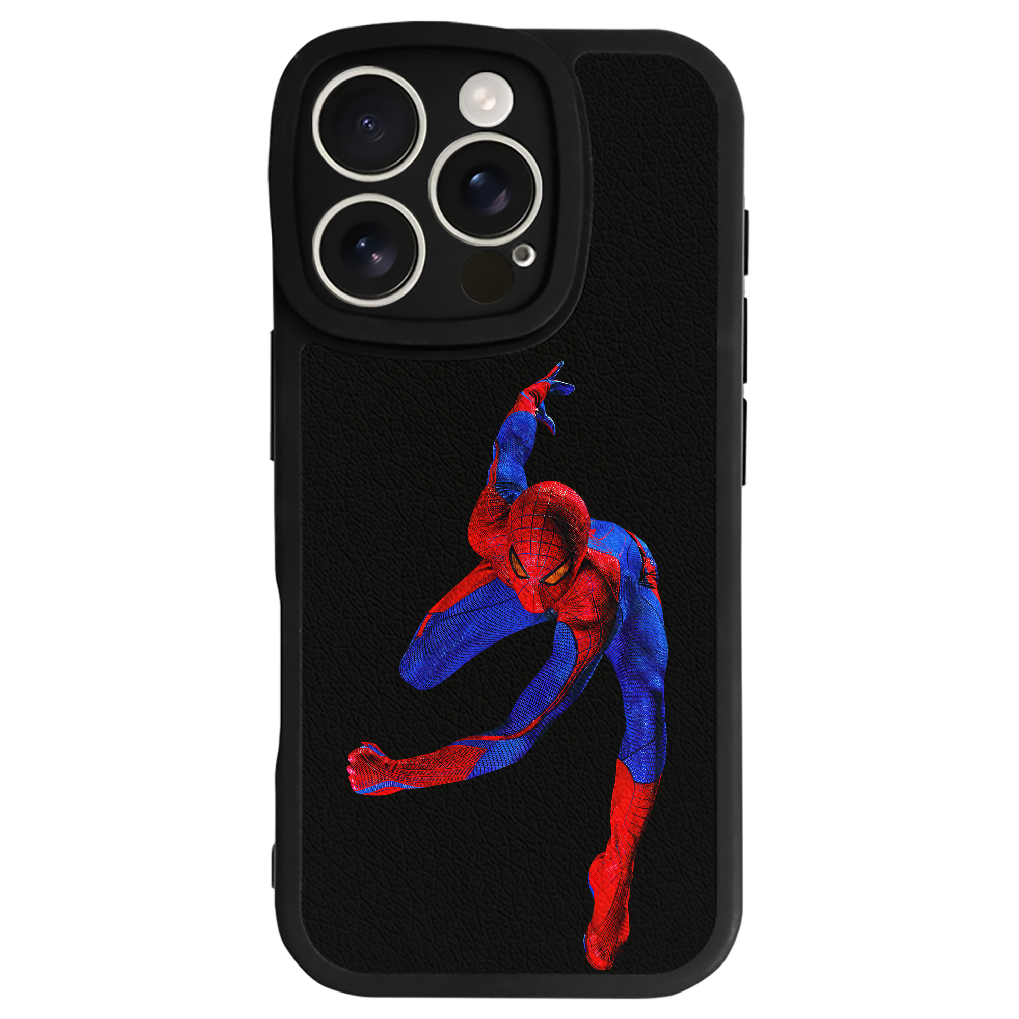 Spider Man スパイダーマン 【iPhone 16シリーズ対応】シリコンスマホケース（レザー調） 材質：シリコン